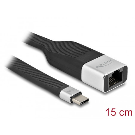 Delock FPC Flachbandkabel USB Type-C™ zu Gigabit LAN 10/100/1000 Mbps 15 cm
