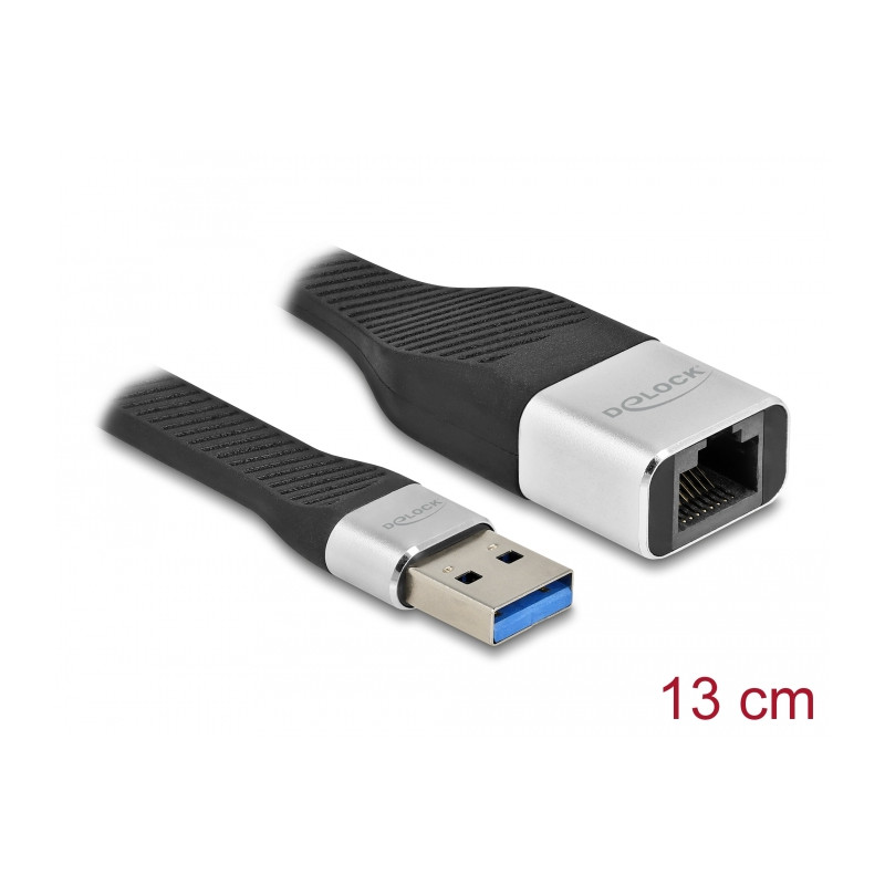 Delock FPC Flachbandkabel USB Typ-A zu Gigabit LAN 10/100/1000 Mbps 13 cm