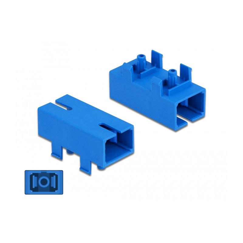 Delock LWL Kupplung für PCB SC Simplex Buchse zu SC Simplex Buchse Singlemode blau