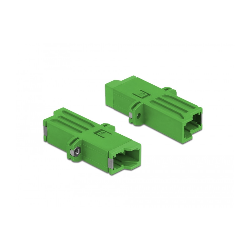 Delock LWL Kupplung E2000 Simplex Buchse zu Simplex Buchse Singlemode grün