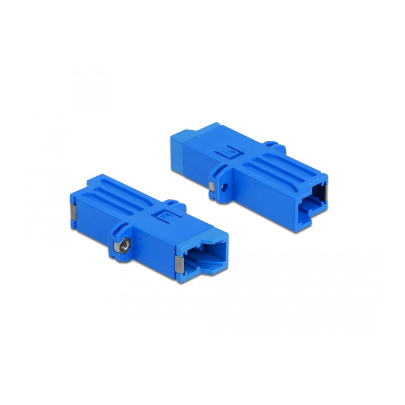 Delock LWL Kupplung E2000 Simplex Buchse zu Simplex Buchse Singlemode blau