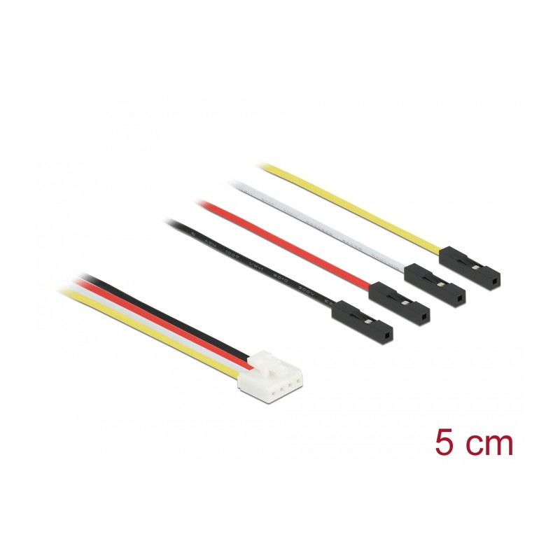 Delock Conversion IOT Grove Kabel 4 Pin Stecker zu 4 x Jumper Buchse 5 cm