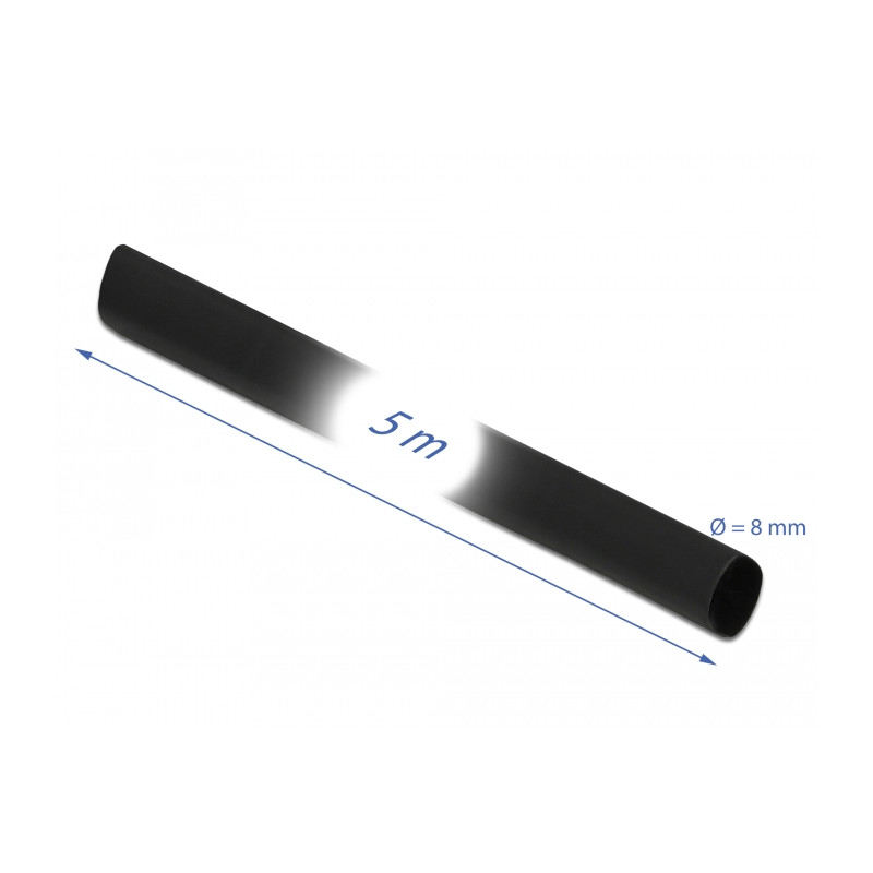 Delock Schrumpfschlauch 5 m x 8 mm schwarz
