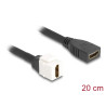 Delock Keystone Modul Kabel HDMI Buchse zu Buchse 8K 60 Hz 20 cm schwarz