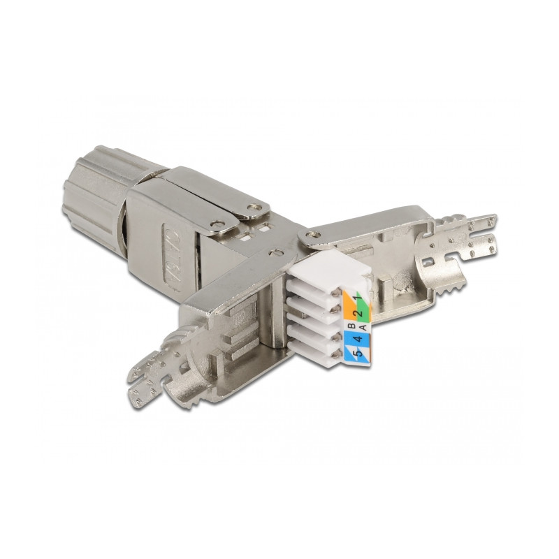 Delock Verbinder für Netzwerkkabel Cat.6A STP werkzeugfrei