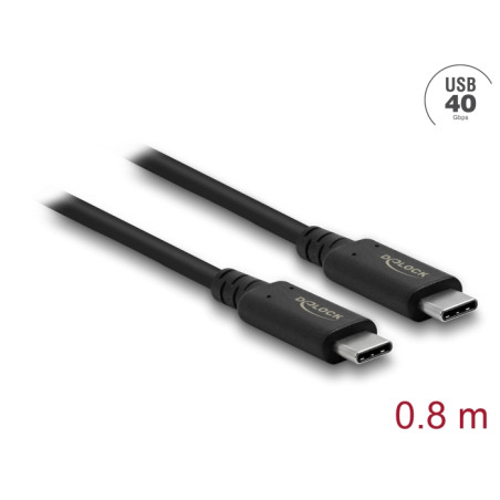 Delock USB4™ 40 Gbps Kabel koaxial 0,8 m