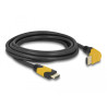 Delock High Speed HDMI Kabel Stecker gerade zu Stecker 90° oben gewinkelt 48 Gbps 8K 60 Hz 3 m