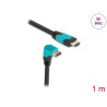 Delock High Speed HDMI Kabel Stecker gerade zu Stecker 90° unten gewinkelt 48 Gbps 8K 60 Hz 1 m