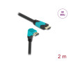 Delock High Speed HDMI Kabel Stecker gerade zu Stecker 90° unten gewinkelt 48 Gbps 8K 60 Hz 2 m
