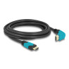 Delock High Speed HDMI Kabel Stecker gerade zu Stecker 90° unten gewinkelt 48 Gbps 8K 60 Hz 3 m