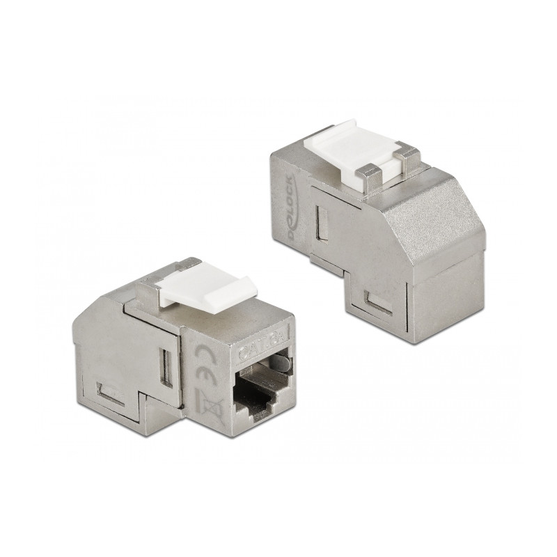 Delock Keystone Modul RJ45 Buchse zu RJ45 Buchse Cat.6A 90° gewinkelt