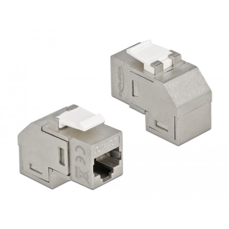 Delock Keystone Modul RJ45 Buchse zu RJ45 Buchse Cat.6A 90° gewinkelt