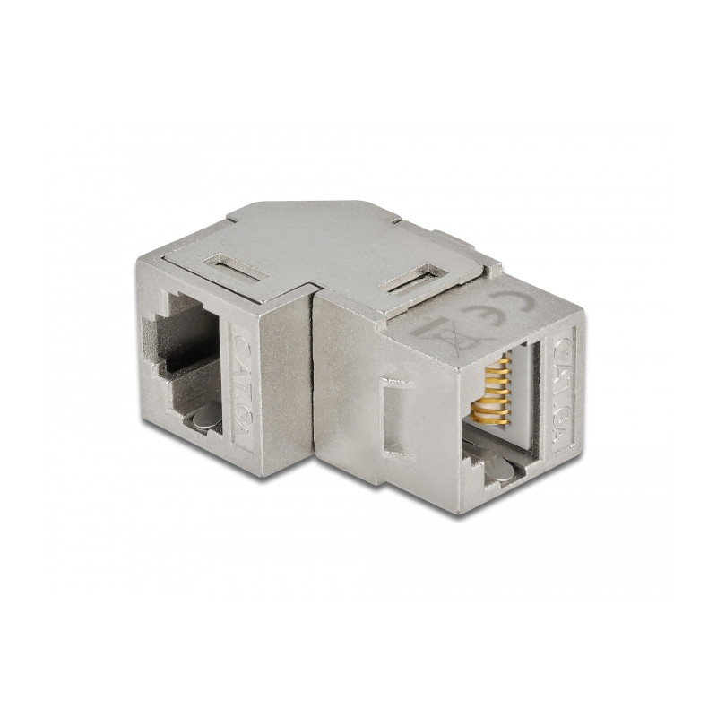 Delock Keystone Modul RJ45 Buchse zu RJ45 Buchse Cat.6A 90° gewinkelt
