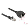 Delock Netzwerk Verlängerungskabel S/FTP RJ45 Stecker zu RJ45 Buchse Cat.6A 1 m schwarz