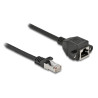Delock Netzwerk Verlängerungskabel S/FTP RJ45 Stecker zu RJ45 Buchse Cat.6A 2 m schwarz