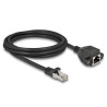Delock Netzwerk Verlängerungskabel S/FTP RJ45 Stecker zu RJ45 Buchse Cat.6A 2 m schwarz