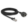 Delock Netzwerk Verlängerungskabel S/FTP RJ45 Stecker zu RJ45 Buchse Cat.6A 3 m schwarz