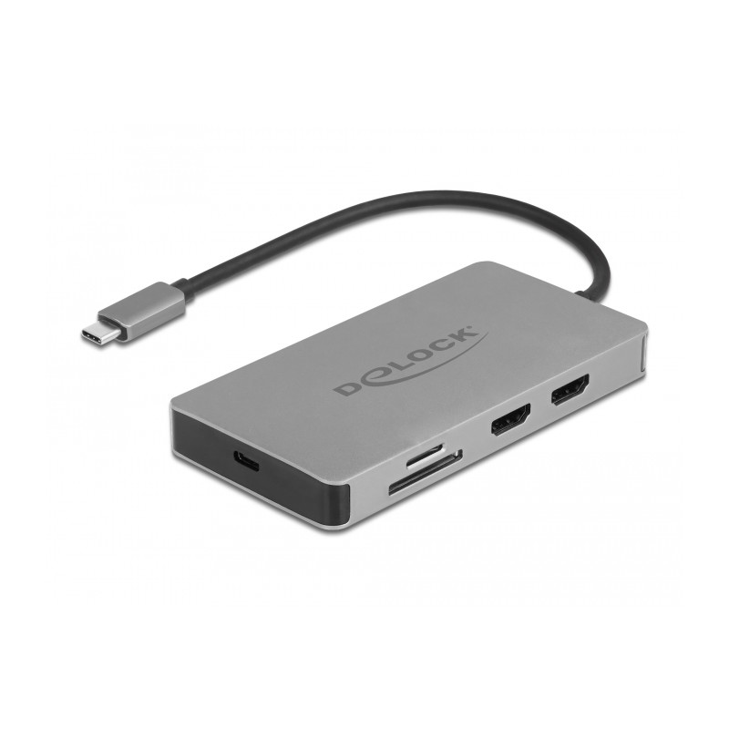 Delock USB Type-C™ Dockingstation 4K - Dual HDMI MST / USB 3.2 / SD / LAN / PD 3.0