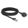 Delock Netzwerk Verlängerungskabel S/FTP RJ45 Stecker zu RJ45 Buchse Cat.6A 5 m schwarz