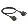 Delock Netzwerk Verlängerungskabel S/FTP RJ45 Buchse zu RJ45 Buchse Cat.6A 50 cm schwarz