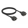 Delock Netzwerk Verlängerungskabel S/FTP RJ45 Buchse zu RJ45 Buchse Cat.6A 1 m schwarz