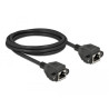 Delock Netzwerk Verlängerungskabel S/FTP RJ45 Buchse zu RJ45 Buchse Cat.6A 2 m schwarz