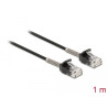 Delock Kabel RJ45 Stecker zu RJ45 Stecker mit Knickschutz Cat.6A 1 m schwarz