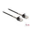Delock Kabel RJ45 Stecker zu RJ45 Stecker mit Knickschutz Cat.6A 5 m schwarz