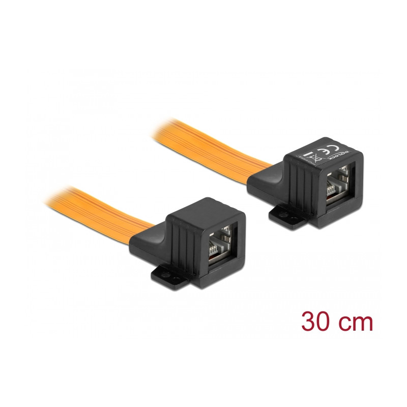 Delock RJ45 FPC (Flexible Printed Circuit) Fensterdurchführung 30 cm