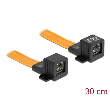 Delock RJ45 FPC (Flexible Printed Circuit) Fensterdurchführung 30 cm