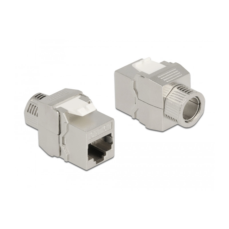 Delock Keystone Modul RJ45 Buchse zu LSA Cat.6A werkzeugfrei geschirmt