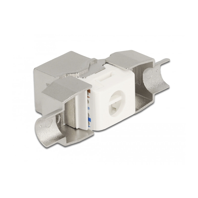 Delock Keystone Modul RJ45 Buchse zu LSA Cat.6A werkzeugfrei geschirmt