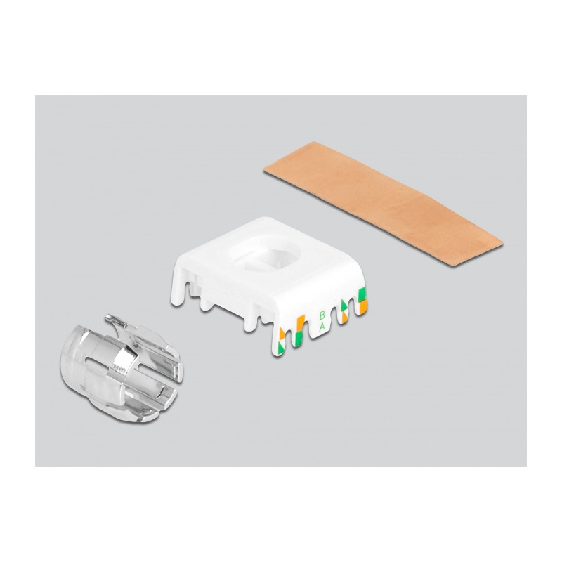 Delock Keystone Modul RJ45 Buchse zu LSA Cat.6A werkzeugfrei geschirmt