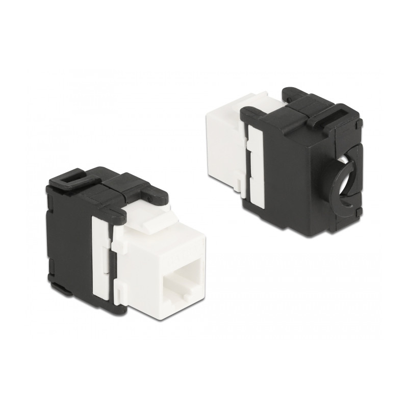 Delock Keystone Modul RJ45 Buchse zu LSA Cat.6A 180° werkzeugfrei