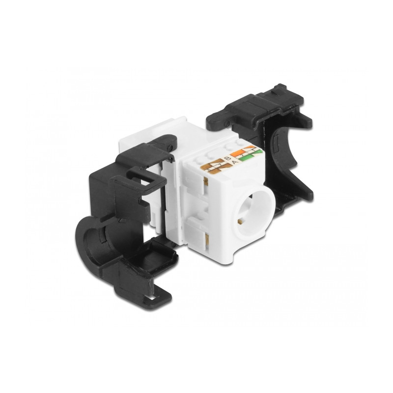 Delock Keystone Modul RJ45 Buchse zu LSA Cat.6A 180° werkzeugfrei