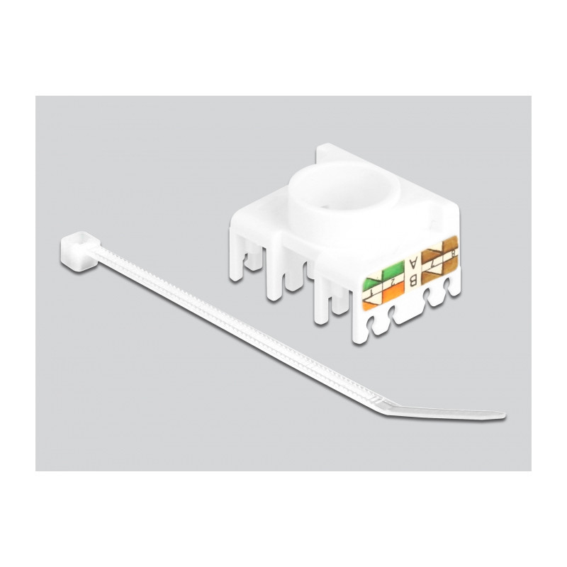Delock Keystone Modul RJ45 Buchse zu LSA Cat.6A 180° werkzeugfrei