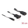 Delock HDMI Kabel 4K 60 Hz mit DC Einspeisung 2,1 x 5,5 mm 0,30 m zum Einbau