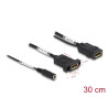 Delock DisplayPort Kabel 4K 60 Hz mit DC Einspeisung 2,1 x 5,5 mm 0,30 m zum Einbau