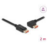Delock DisplayPort Kabel Stecker gerade zu Stecker 90° links gewinkelt 8K 60 Hz 2 m