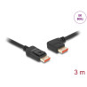 Delock DisplayPort Kabel Stecker gerade zu Stecker 90° links gewinkelt 8K 60 Hz 3 m