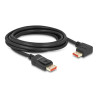 Delock DisplayPort Kabel Stecker gerade zu Stecker 90° links gewinkelt 8K 60 Hz 3 m