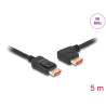 Delock DisplayPort Kabel Stecker gerade zu Stecker 90° links gewinkelt 8K 60 Hz 5 m