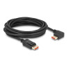 Delock DisplayPort Kabel Stecker gerade zu Stecker 90° links gewinkelt 8K 60 Hz 5 m