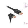 Delock DisplayPort Kabel Stecker gerade zu Stecker 90° unten gewinkelt 8K 60 Hz 1 m