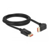 Delock DisplayPort Kabel Stecker gerade zu Stecker 90° unten gewinkelt 8K 60 Hz 2 m