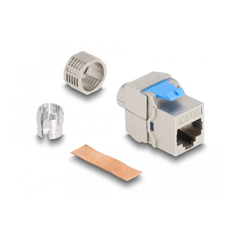 Delock Keystone Modul RJ45 Buchse zu LSA Cat.8.1 werkzeugfrei