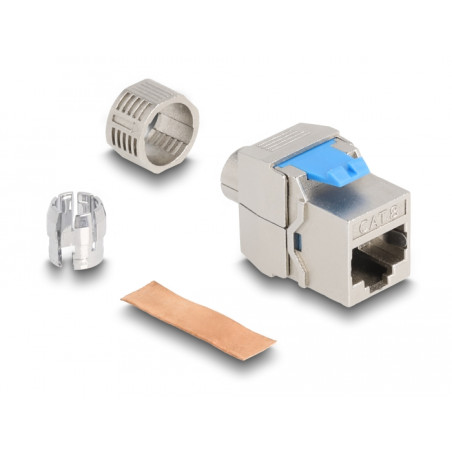 Delock Keystone Modul RJ45 Buchse zu LSA Cat.8.1 werkzeugfrei