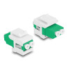 Delock Keystone Modul LC Duplex Buchse zu LC Duplex Buchse grün / weiß