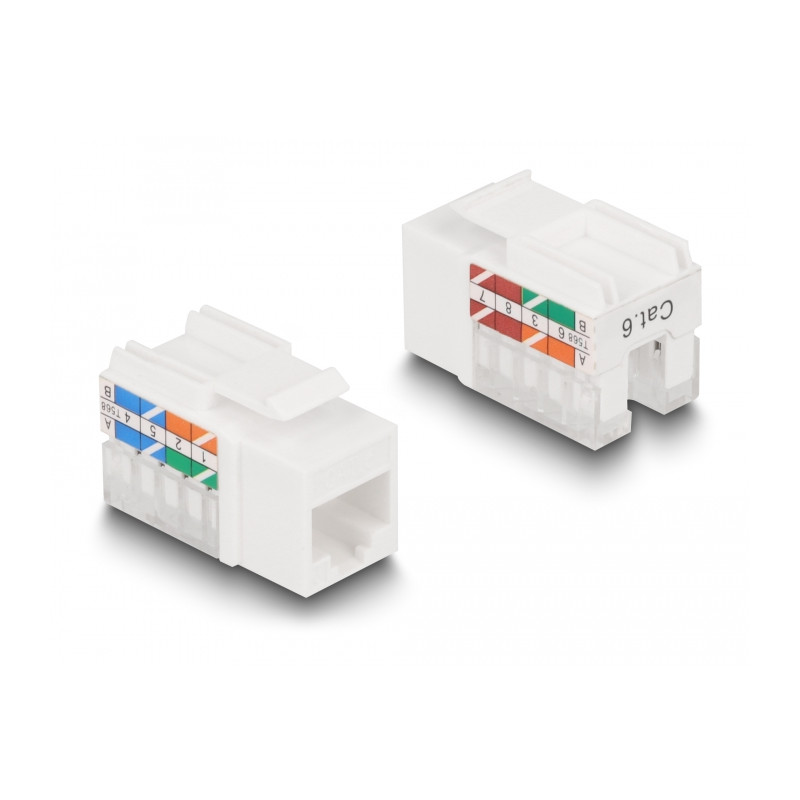 Delock Keystone LSA Set mit Auflegehalterung RJ45 / RJ11 Cat.6 schwarz