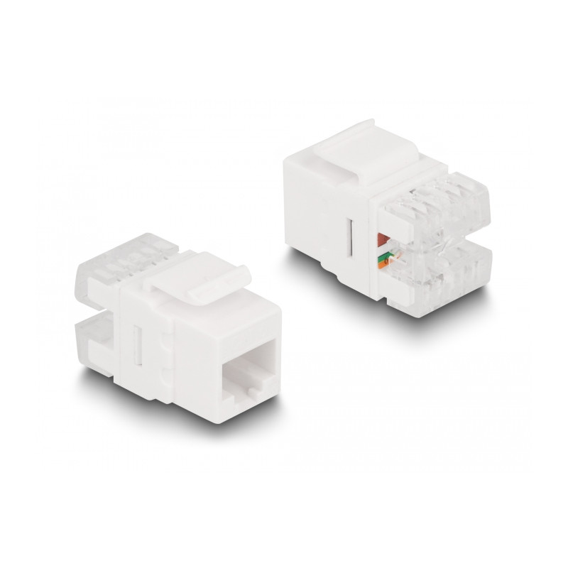 Delock Keystone LSA Set mit Auflegehalterung RJ45 / RJ11 Cat.6 schwarz